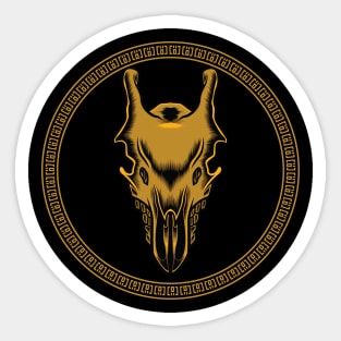 Giraffe skull Sticker